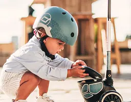 Шолом захисний Scoot and Ride світловідбиваючий, з ліхтариком, 45-51 см (XXS/XS), сіро-синій (SR-210225-STEEL) - мініатюра 9