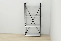 Етажерка 4/60 Ferrum-decor Серії Коннект 120x60x28 чорний ДСП Білий 16мм (FRD-104236) - мініатюра 5