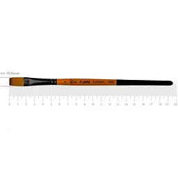 Пензель синтетика плоска FLAME 1368F №7 коротка ручка Rosa