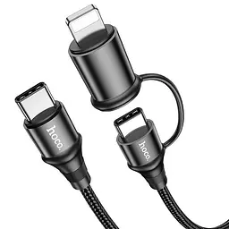 Cable Hoco X50 Exquisito PD Type-C to Type-C/Lightning (60W) Black 1m - мініатюра 2