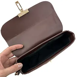 Жіноча сумка через плече крос-боді з екошкіри Lilly P2-1601DB Коричнева - мініатюра 7