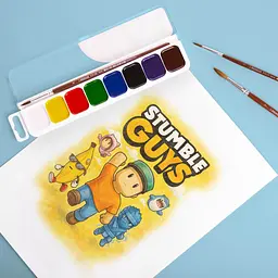 Фарби акварельні Yes Stumble Guys 8 кол. медові б/п (110302) - мініатюра 6