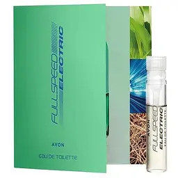 Листівка з пробним зразком Туалетної води Avon Full Speed Electric для Нього 0.6 мл