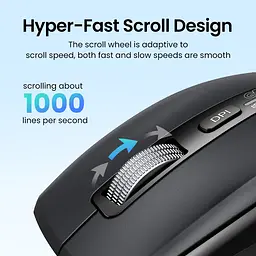 Маніпулятор миша бездротова UGREEN M751 Multi-mode Wireless Mouse Black (UGR-45792) - мініатюра 4