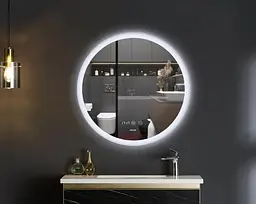 Дзеркало Mixxus Plain MC10-60 (годинник, LED-підсвічування, антизапотівання) (MI6013) - мініатюра 7