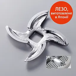 М'ясорубка 1700Вт, 3кг/мин, 3 решітки, насадка для ковбас, пластик, білий Panasonic kuh0015169 - мініатюра 6