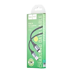 Кабель Hoco X102 Fresh charging data cable iP Black - мініатюра 2