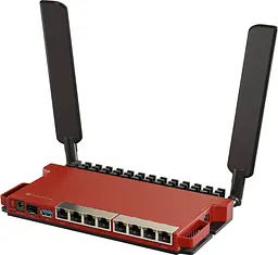 Маршрутизатор Mikrotik L009UiGS-2HaxD-IN, WiFi6 2.4GHz 802.11b/g/n/ax, 800MHz CPU, 512MB RAM, 8x1G E - мініатюра 3