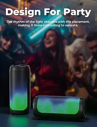 Бездротова портативна Bluetooth-колонка VOSFEEL з датчиком гравітації, підсвічуванням, 30-годинною роботою, бездротова Bluetooth-к - мініатюра 4