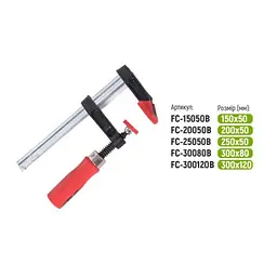 Струбцина столярна Alloid тип F 300 х 80 мм (FC-30080B) - мініатюра 3