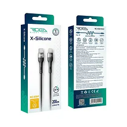 Кабель USB Ridea RC-XS51 X-Silicone Type-C to Lightning 30W 2 м чорний