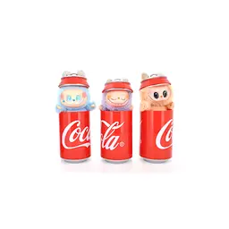 М'яка іграшка No Brand сюрприз Labubu Coca-Cola Surprise, 17 см, Mix color, темний пакет (YT42167) - мініатюра 3