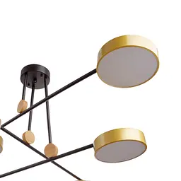 Світильник стельовий Brille підвісний BL-939С/6 LED 72W WW + NW + CW BK/G - мініатюра 3