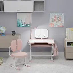 Комплект меблів Evo-Kids: стіл+стілець+полиця+лампа (BD-20 PN) - мініатюра 3