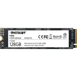 Накопичувач SSD Patriot P300 M.2 2280 NVMe PCIe 3.0 x4 3D TLC 128GB (P300P128GM28)