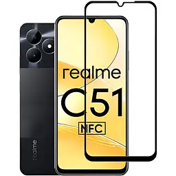 Захисне скло BeCover для Realme C51 Black (710301) - мініатюра 4