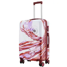 Валіза середня Semi Line 24 дюйми (M) дюйми (M) Polycarbonate/ABS-Plastic White/Red Print (T5654-2)