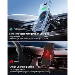Автотримач із зарядним пристроєм MagSafe Wireless Charger XYJ S17 2 in 1   - мініатюра 8