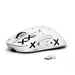 Ігрова мишка ATTACK SHARK X3 / Три режими підключення / Сенсор PAW3395 / 49 г / White - мініатюра 2