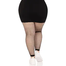 Панчохи Leg Avenue Industrial Net footless tights Black 1X/2X - мініатюра 4