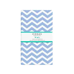 Набір євро простирадло 220х240 WHITE / LIGHT BLUE ZIGZAG COSAS (4822052057513) - мініатюра 5
