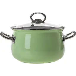 Кастрюля Infinity SCE-P558 Pastel Green, со стеклянной крышкой, 18 см, 2,9 л (6873725)