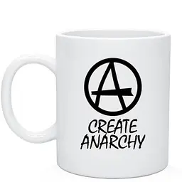 Кухоль GeekLand Create anarchy 330 мл білий - мініатюра 2