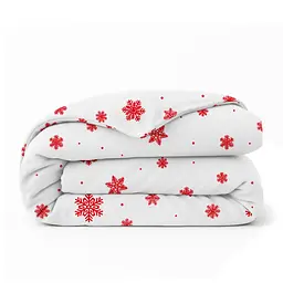 Дитяча постільна білизна фланель Cosas SNOWFLAKES BERRY CS2 110х140см (Flannel_SnowflakesBerry_El80-12Caramel_140) - мініатюра 3