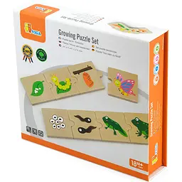 Логічний пазл Viga Toys Що з чого виростає 24 елементів (51609) - мініатюра 3