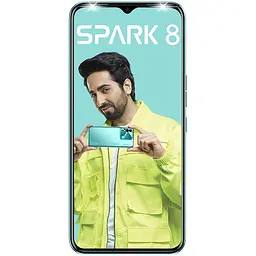 Смартфон Tecno Spark 8 4/64GB Turquoise Cyan (Global Version) - мініатюра 2