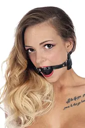 Фіксатор для рук з кляпом та маскою Fetish Tentation Wrist Straps with Ball Gag - мініатюра 2