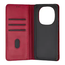 Чохол-книжка Premium Xiaomi Redmi Note 14 Pro 4G Dark Red - мініатюра 2