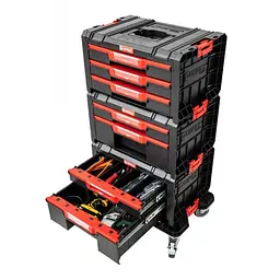 Набір ящиків Qbrick SYSTEM PRO DRAWER WORKSHOP SET 1 2.0 мобільна шафа 525x345x885 мм - мініатюра 3