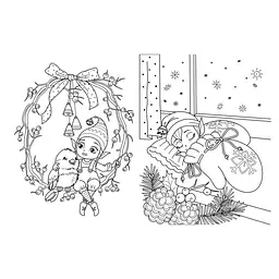 Велика книга розмальовок Новий рік 1736010, 64 сторінки - мініатюра 2