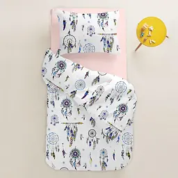 Дитяча постільна білизна в ліжечко BLUE DREAMCATCHER CS4, синій (DreamcatcherBlue_Rose_140) - мініатюра 2