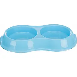 Миска Trixie для собак, подвійна, 2х200 л, d:11 см, 26х4х14 см (пластик) - мініатюра 7