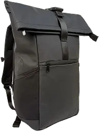 Рюкзак молодіжний проґумований Live in style 18L, чорний, роллтоп, Rolltop-Rucksack - мініатюра 1