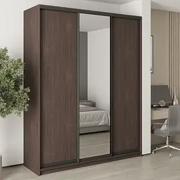 Шафа-купе тридверна MebelStar Комбо BG 2ДСП/Дзеркало 190x45x240 см Дуб рістрето (MBS-9709)