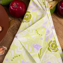 Рушник вафельний MirSon №504 Waffle Salad flowers 90х45 см (2200006739630) - мініатюра 3