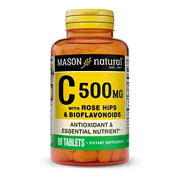 Вітаміни та мінерали Vitamin C 500 mg з Rose Hips and Bioflavonoids Complex, 90 таблеток Mason Natural vit0004500