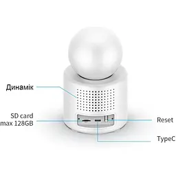 IP-камера відеоспостереження RIAS C31 (Im Cam APP) 2MP з екраном White (3_04526) - мініатюра 2
