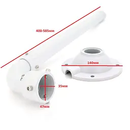 Кронштейн для камери PiPo PP- 702, з поворотом для камери, білий, метал, 30-60сm - мініатюра 2