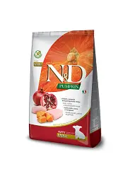 Сухий корм Farmina N&D Grain Free PUMPKIN MINI для цуценят дрібних порід з куркою та гранатом, 2.5 кг