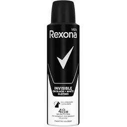 Дезодорант-антиперспірант Rexona Men Невидимий на чорному та білому 150 мл