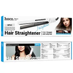 Випрямляч для волосся Hoco HP41 Crystal Smooth White - мініатюра 6