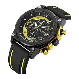 Чоловічий годинник Megir Black Yellow Black MG2051 - мініатюра 2