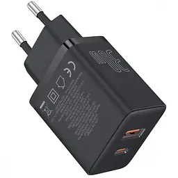 МЗП Baseus Cube Pro Fast Charger PD30W (1USB-A/1C) (P10111404) Cluster Black - мініатюра 3