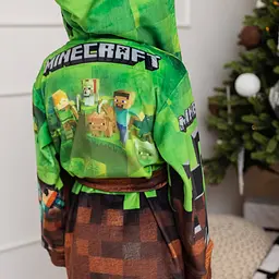Халат дитячий з плюшевого велюру Minecraft 18181 146-152 см - мініатюра 4