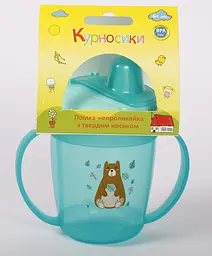 Поїльник-непроливайка Курносики, з твердим носиком, від 6 міс., 250 мл, зелений (7021 зел) - мініатюра 2