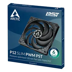 Корпусний вентилятор 120 мм Arctic P12 Slim PWM PST ACFAN00187A Black - мініатюра 3